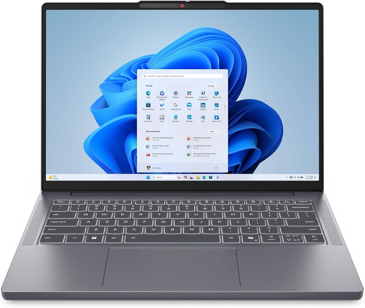 Luna Grey Lenovo IdeaPad Slim 3 laptop